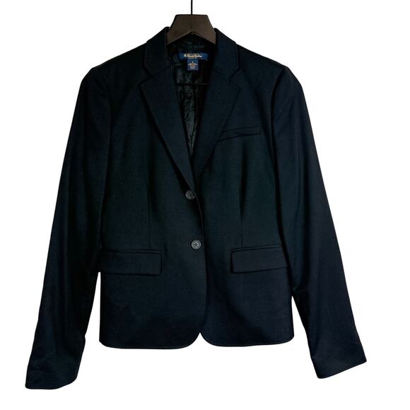 Brooks Brothers Womens Classic Fit 100% Wool Blazer Jacket Italy Black - 4 - Picture 1 of 8